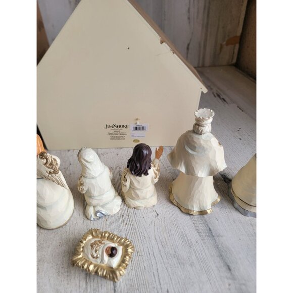Jim Shore lustre blessed birth and Bethlehem Enesco Nativity scene Jesus religio - Picture 9 of 11